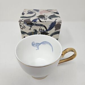 Kevia Tea Cup Nottinghamshire Bird Pheasant Peacock Blue
